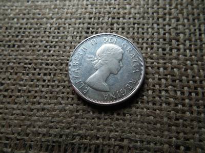 Kanada , ezüst 50 cent 1962 , cents 