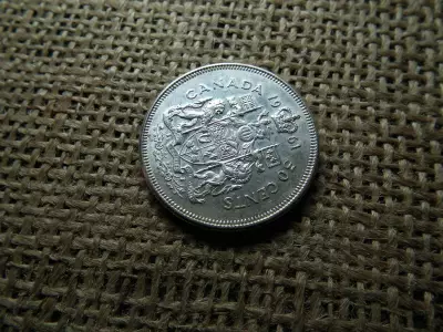 Kanada , ezüst 50 cent 1961 , cents 