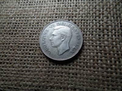 Kanada , ezüst 50 cent 1951 , cents 