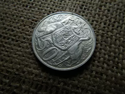 Ausztrália , ezüst 50 cent 1966 , cents 