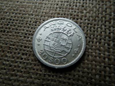 Angola ezüst 20 escudos 1955 , escudo 