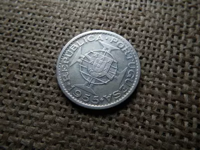 Mozambik ezüst 20 escudos 1955 , escudo 
