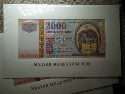 2000 forint 2000 , Millennium ! UNC , sorszámkövető ! 3 db 