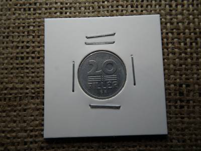 20 fillér 1989 , verdehibás , elfordult , ritka 