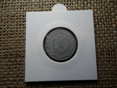 50 fillér 1966 , verdehibás , elfordult , ritka 