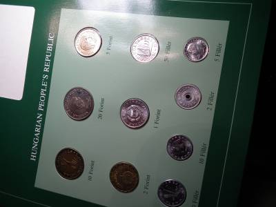FORINT ÉRMÉS SOR  ( COIN SET OF ALL NATIONS HUNGARY ) Vegyes évjáratú érmékkel. (10 db) Pecsét: H4H 1995 ( " Franklin Mint " külföldi kiadás)