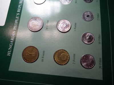 FORINT ÉRMÉS SOR  ( COIN SET OF ALL NATIONS HUNGARY ) Vegyes évjáratú érmékkel. (10 db) Pecsét: H4H 1995 ( " Franklin Mint " külföldi kiadás)
