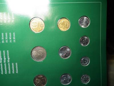 FORINT ÉRMÉS SOR  ( COIN SET OF ALL NATIONS HUNGARY ) Vegyes évjáratú érmékkel. (10 db) Pecsét: H4H 1995 ( " Franklin Mint " külföldi kiadás)