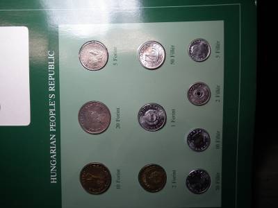 FORINT ÉRMÉS SOR  ( COIN SET OF ALL NATIONS HUNGARY ) Vegyes évjáratú érmékkel. (10 db) Pecsét: H4H 1995 ( " Franklin Mint " külföldi kiadás)
