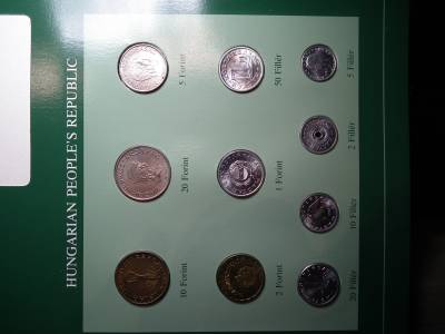 FORINT ÉRMÉS SOR  ( COIN SET OF ALL NATIONS HUNGARY ) Vegyes évjáratú érmékkel. (10 db) Pecsét: 1995 ( " Franklin Mint " külföldi kiadás)