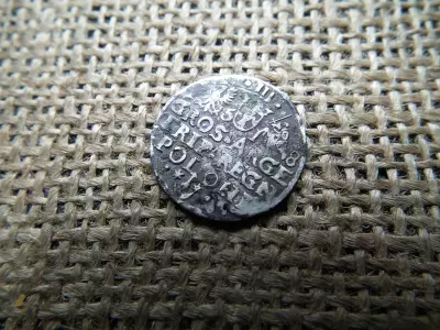 III. Zsigmond ezüst III garas 1618 , 3 Groszy , Tisztítandó , ritka évszám 