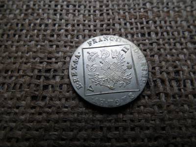 I.Ferenc  ezüst 7 krajcár 1802 B ( Körmöcbánya ) , extra , így nagyon ritka 