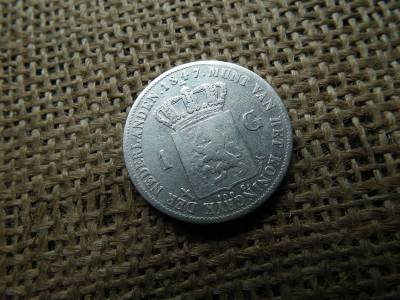 Hollandia , ezüst 1 gulden 1847 Willem II