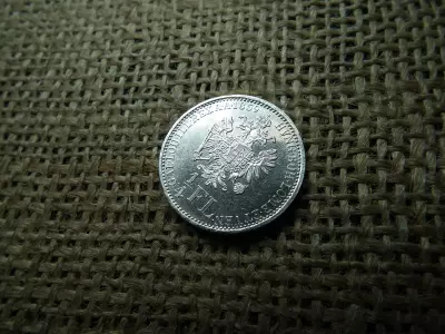 Ferenc József , ezüst 1/4 Florin 1859 A , Bécs 
