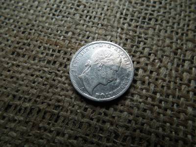 Ferenc József , ezüst 1/4 Florin 1861 A , Bécs 