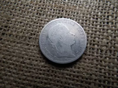 Ferenc József , ezüst 1 florin 1859 E , Gyulafehérvár , ritka ! 