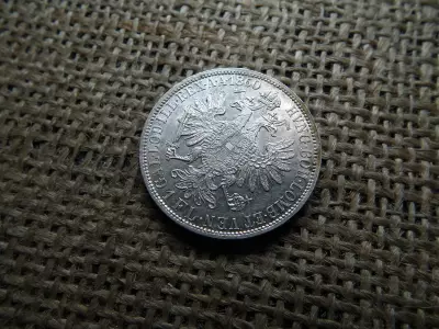 Ferenc József , ezüst 1 florin 1860 A , Bécs 