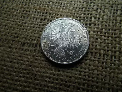 Ferenc József , ezüst 1 florin 1861 A , Bécs 