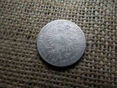 Ferenc József , ezüst 1 florin 1862 A , Bécs 