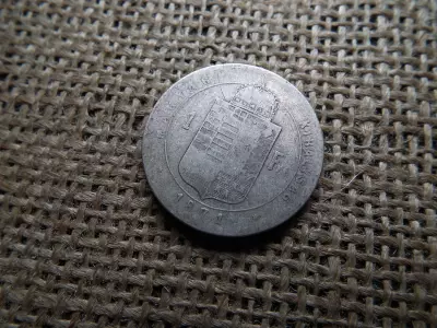 Ferenc József , ezüst 1 forint 1871 KB , ritka 