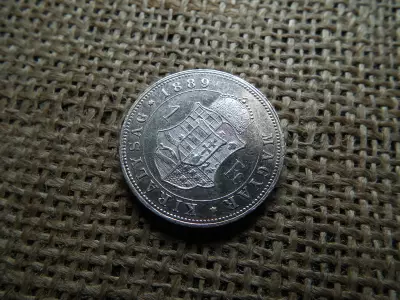 Ferenc József , ezüst 1 forint 1889 KB 