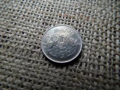 Lesotho 25 Lisente 1979 , verdefényes 