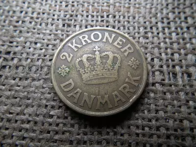 Dánia 2 korona 1925 , kroner 