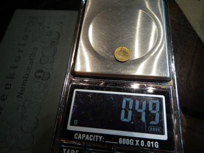 USA mini arany érem , dollár mintára 
