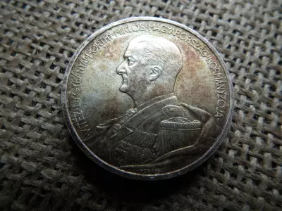 Horthy , ezüst 5 pengő 1939 