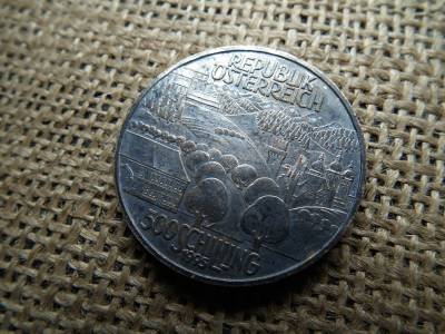 Ezüst 500 schilling 1995 , alpesi hegyláb