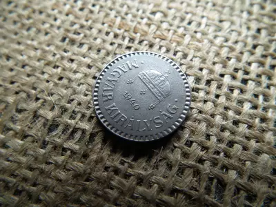 2 fillér 1940 , rovátkolt vas 