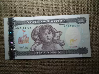 Eritrea 5 nakfa 1997 UNC , B1