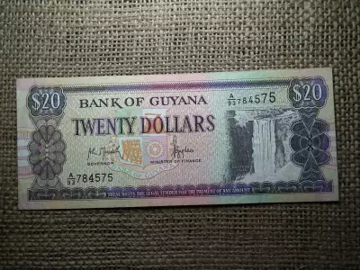 Guyana 20 dollars 1988 - 1996 , dollár , VF , B1