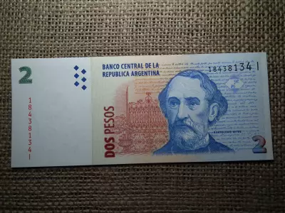Argentína 2 pesos 2008 - 2010 UNC , B1