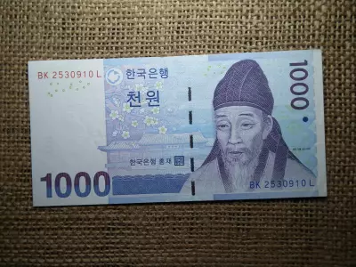 Korea 1000 won 2007 EF , B1