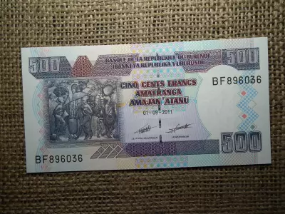 Burundi 500 francs 2011 UNC , B1