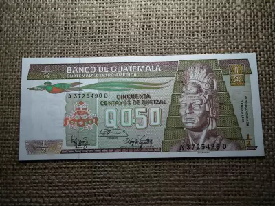 Guatemala 0,50 quetzal 1987 UNC , B1