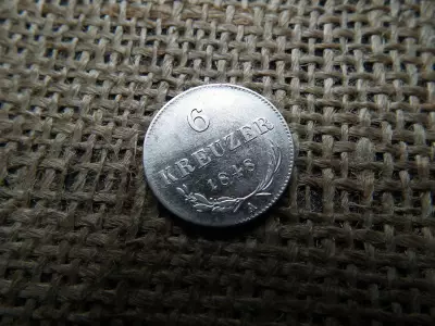 Ezüst 6 krajcár 1848 A , nagyon szép 