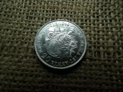 Ezüst 20 krajcár 1848 KB , Körmöcbánya 