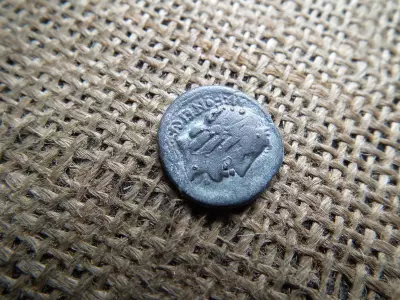 Mn. Fonteius Római Köztársaság ezüst / potin dénár Kre 85