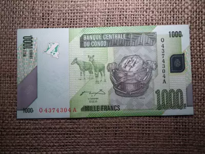 Kongó 1000 francs 2005 UNC , C1