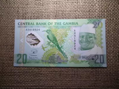Gambia 20 dalasis 2014 UNC , C1