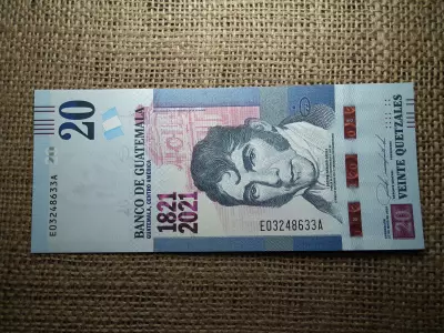 Guatemala 20 quetzales 2020 UNC , C1