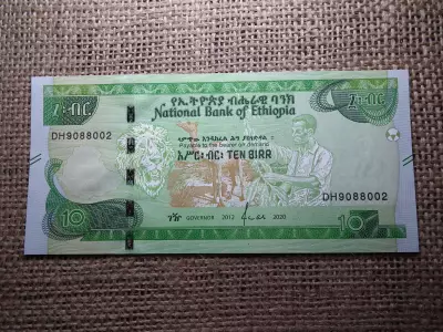 Etiópia 10 birr 2020 UNC , C1