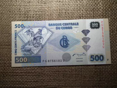 Kongó 500 francs 2002 UNC , C1 