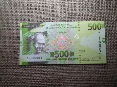 Guinea 500 francs 2018 UNC , C1
