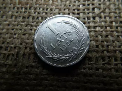 Lettország ezüst 1 lats 1924 