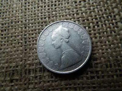 Olaszország , ezüst 500 líra 1960 , lire 