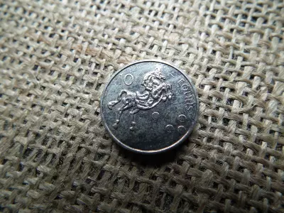 Szlovénia 10 Tolarjev 2002 , verdefényes 