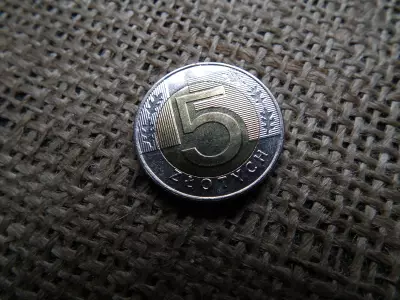 Lengyelország 5 zlotych 1994 , verdefényes 